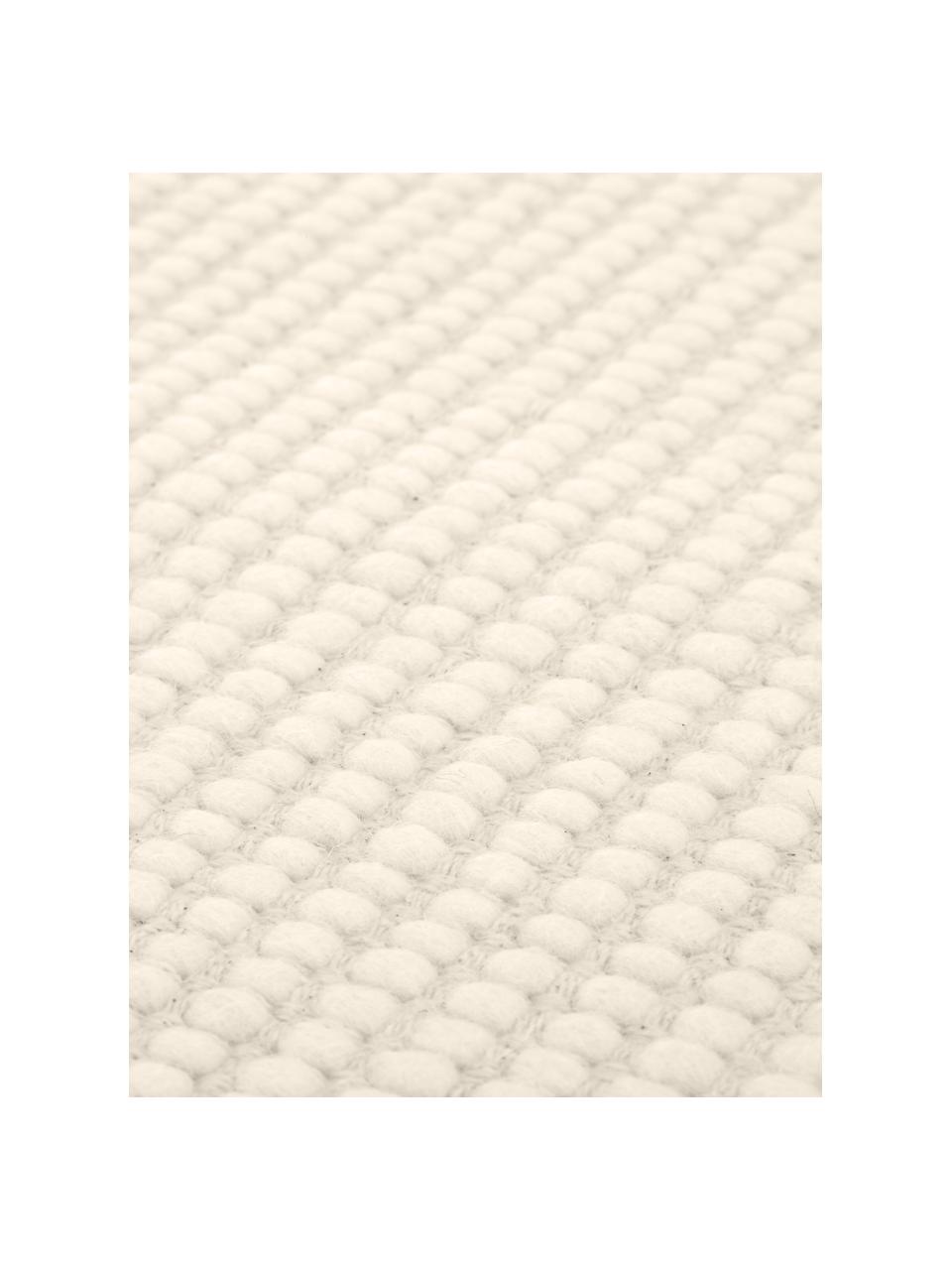 Kulatý vlněný koberec Amaro, ručně tkaný, Krémově bílá, Ø 140 cm (velikost M)