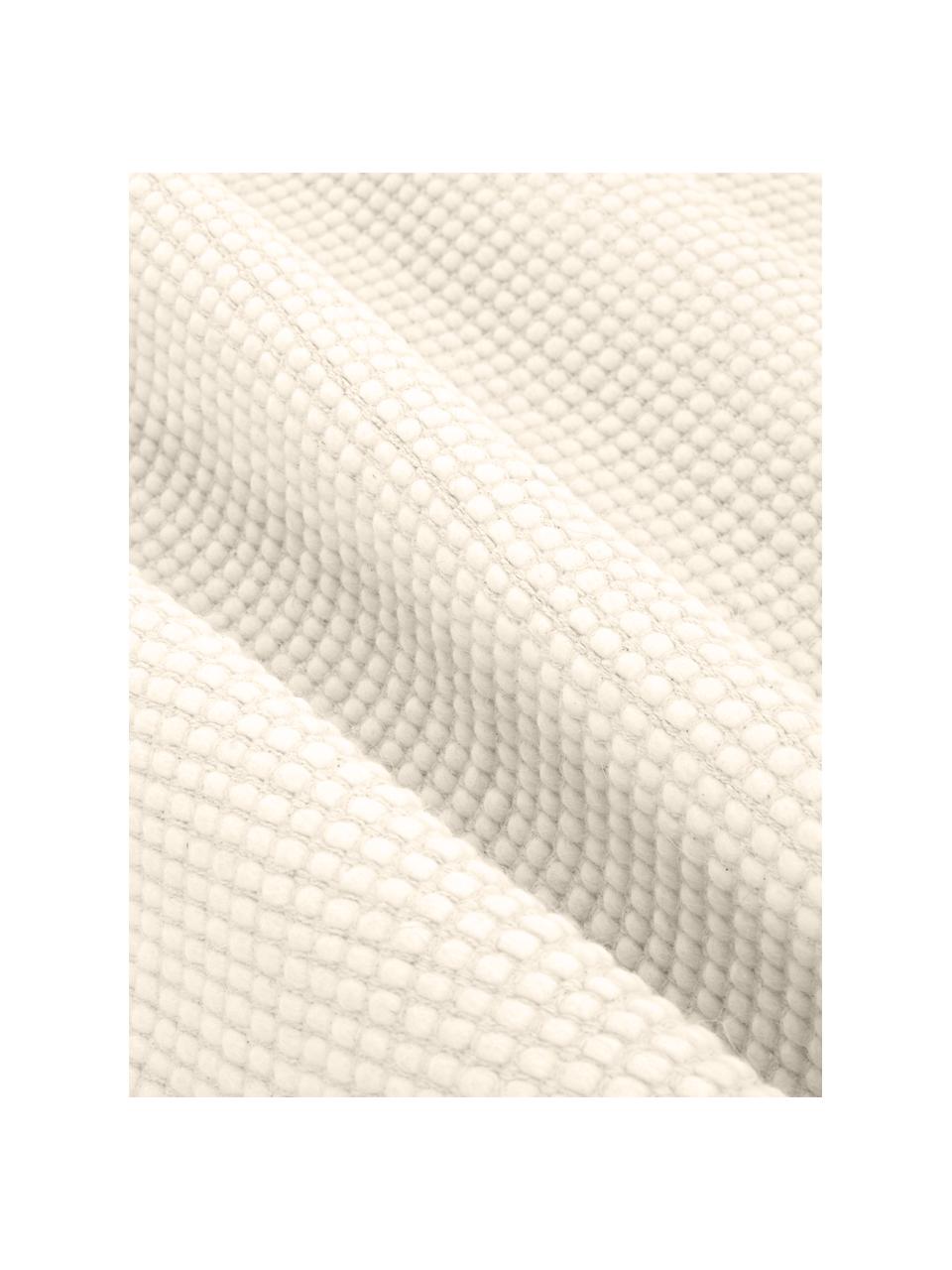 Alfombra artesanal de lana Amaro, Parte superior: 100% lana, Reverso: 100% algodón Las alfombra, Blanco crema, Ø 140 cm (Tamaño M)