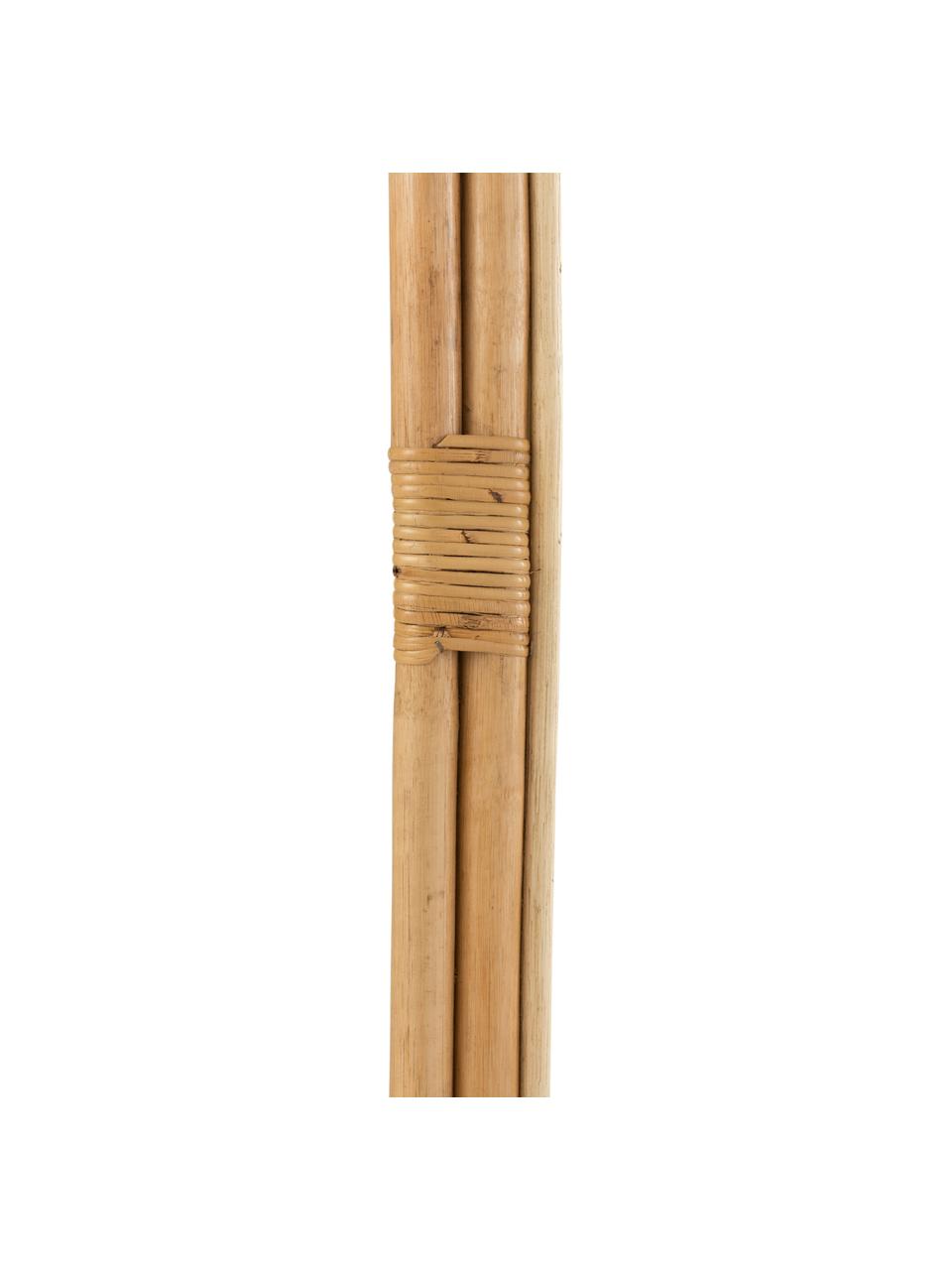 Lustro ścienne z rattanu Ladder, Rattan, Jasne drewno naturalne, S 80 x W 180 cm