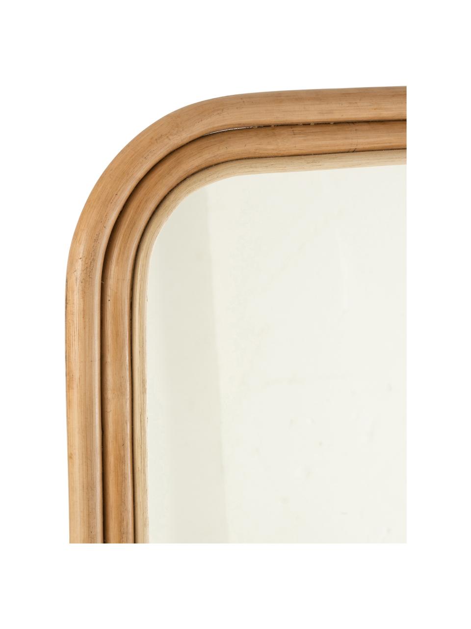 Nástěnné zrcadlo z ratanu Ladder, Ratan, Světlé dřevo, Š 80 cm, V 180 cm