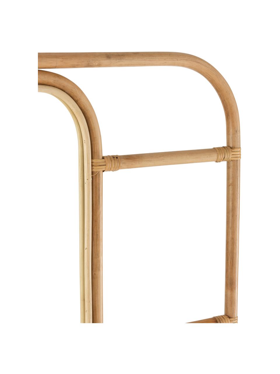 Espejo de pared de ratán Ladder, Ratán, Madera clara, An 80 x Al 180 cm