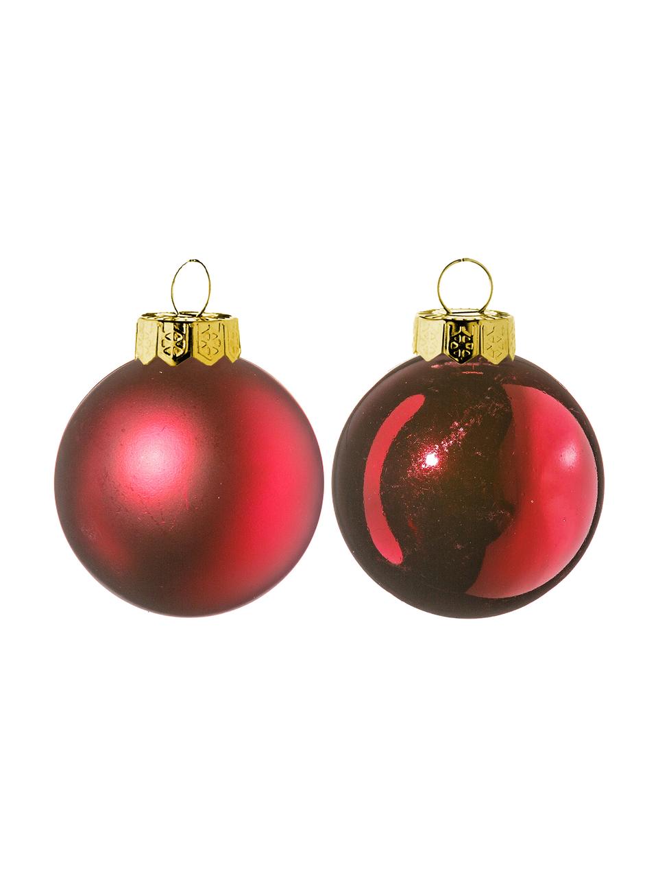 Mini kerstballenset Evergreen Ø 4 cm, 16-delig, Rood, Ø 4 cm
