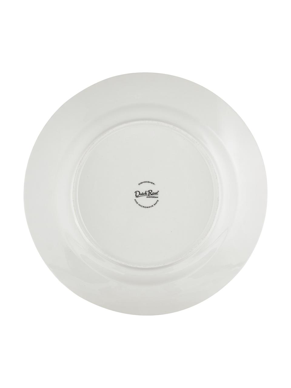 Bajoplatos Ceres Loft, 4 uds., Porcelana, Blanco, negro, Ø 30 x Al 2 cm