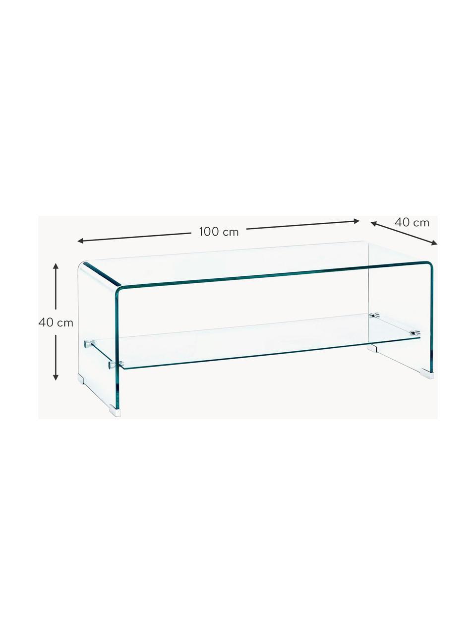 Stolik kawowy ze szkła Iride, Transparentny, S 100 x G 40 cm