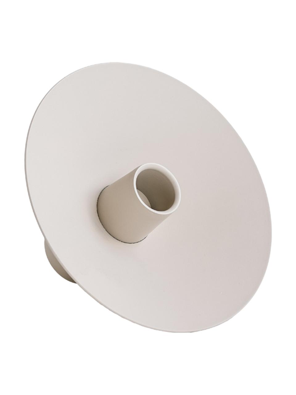 Bougeoir avec surface mate Uma, Acier inoxydable, revêtement par poudre, Blanc cassé, Ø 14 x haut. 9 cm