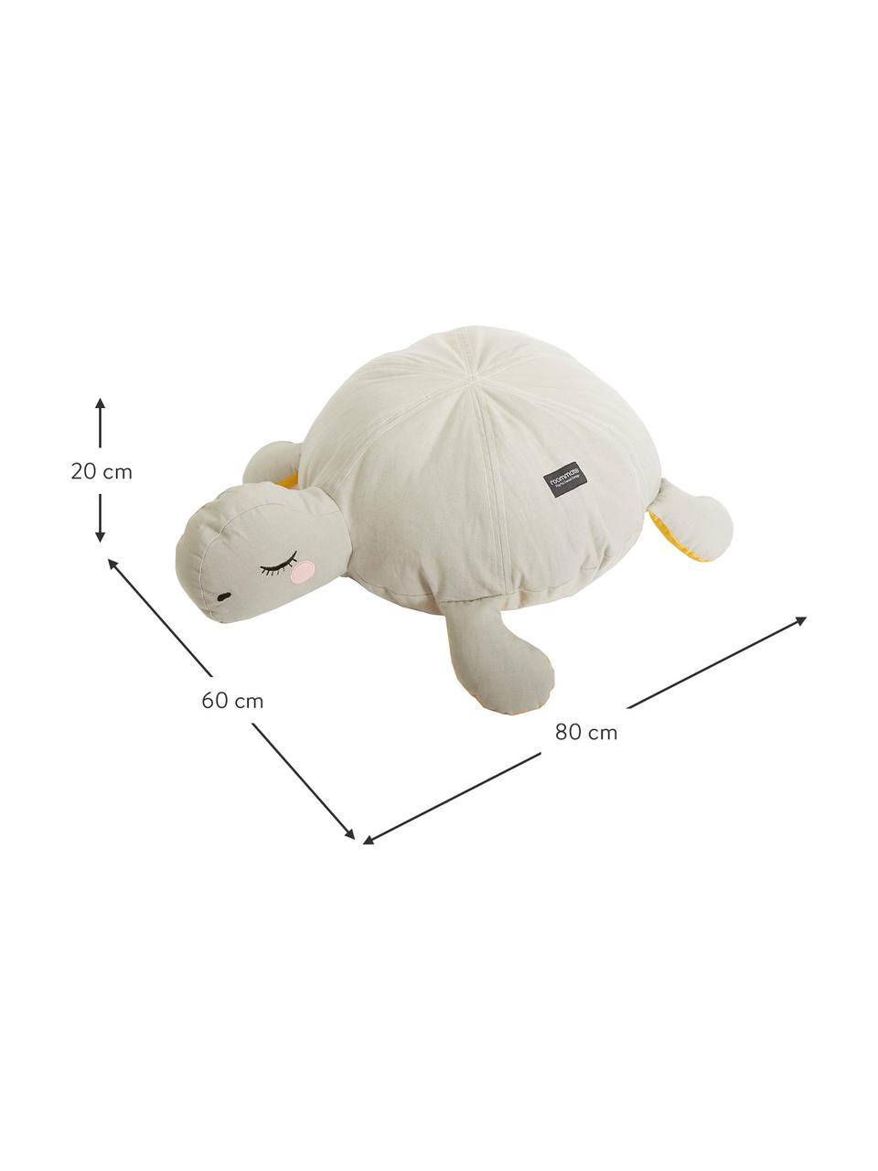 Puf Turtle, Šedá, Š 80 cm, V 20 cm