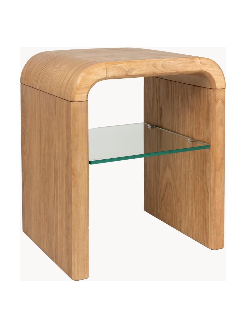 Mesa auxiliar de madera de caucho Brave, Madera de caucho, An 42 x Al 58 cm