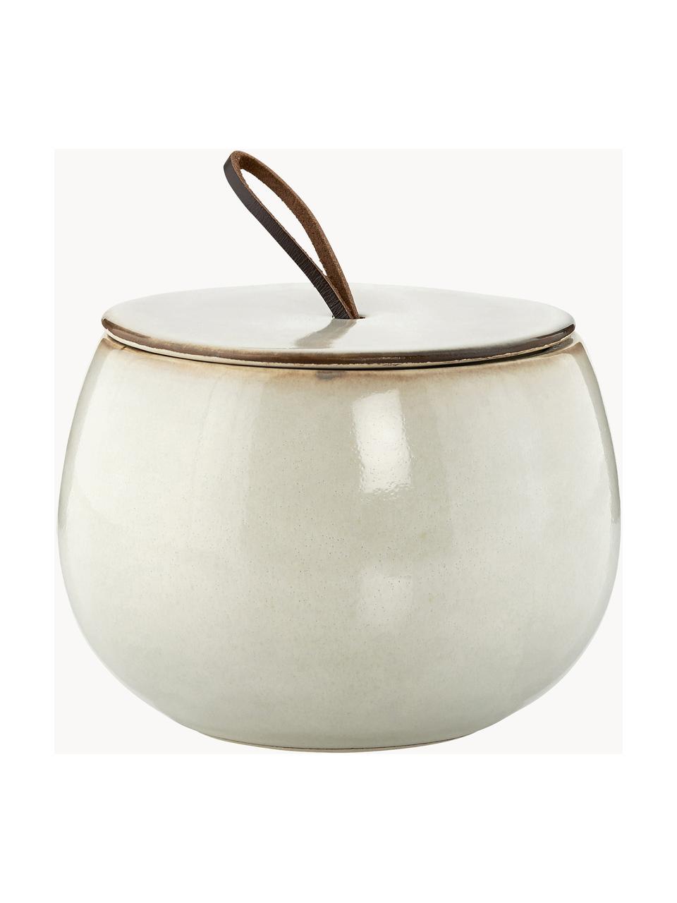Voedselcontainer Amera, Keramiek, Beige, Ø 12 x H 8 cm