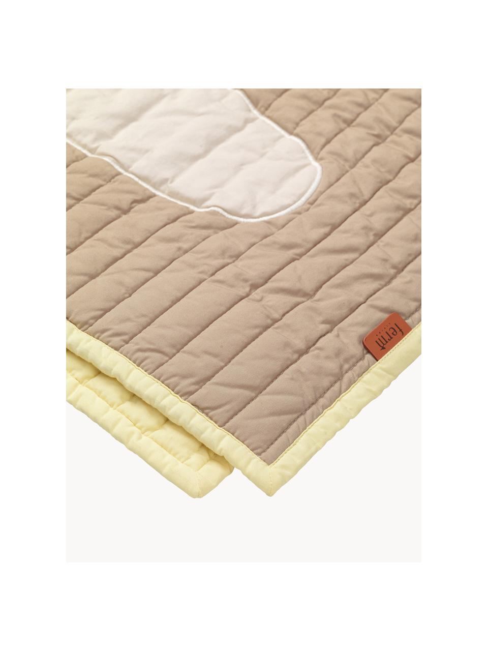 Couette en coton bio Bird, Beige, blanc cassé, larg. 80 x long. 110 cm