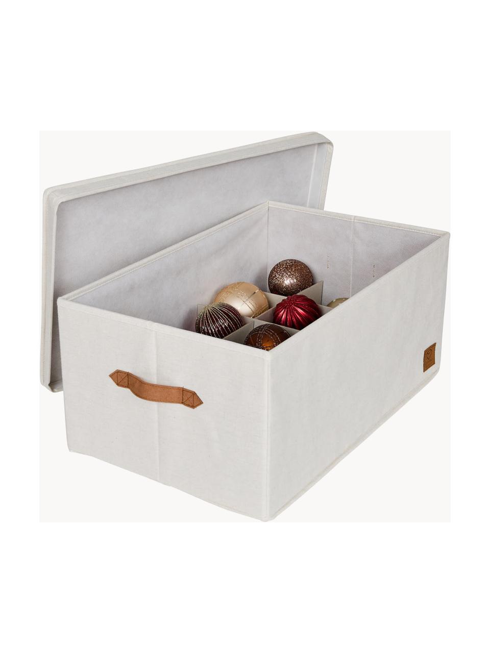 Boîte de rangement pour boules de Noël Premium, Gris clair, brun, larg. 58 x prof. 36 cm