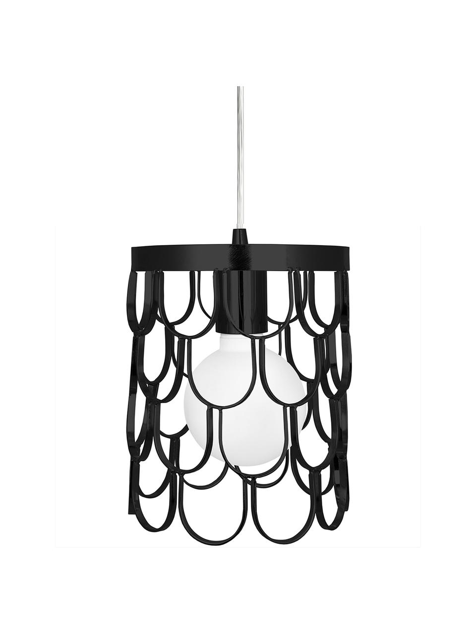 Lámpara de techo pequeña Gatsby, Cable: plástico, Negro, Ø 18 x Al 22 cm