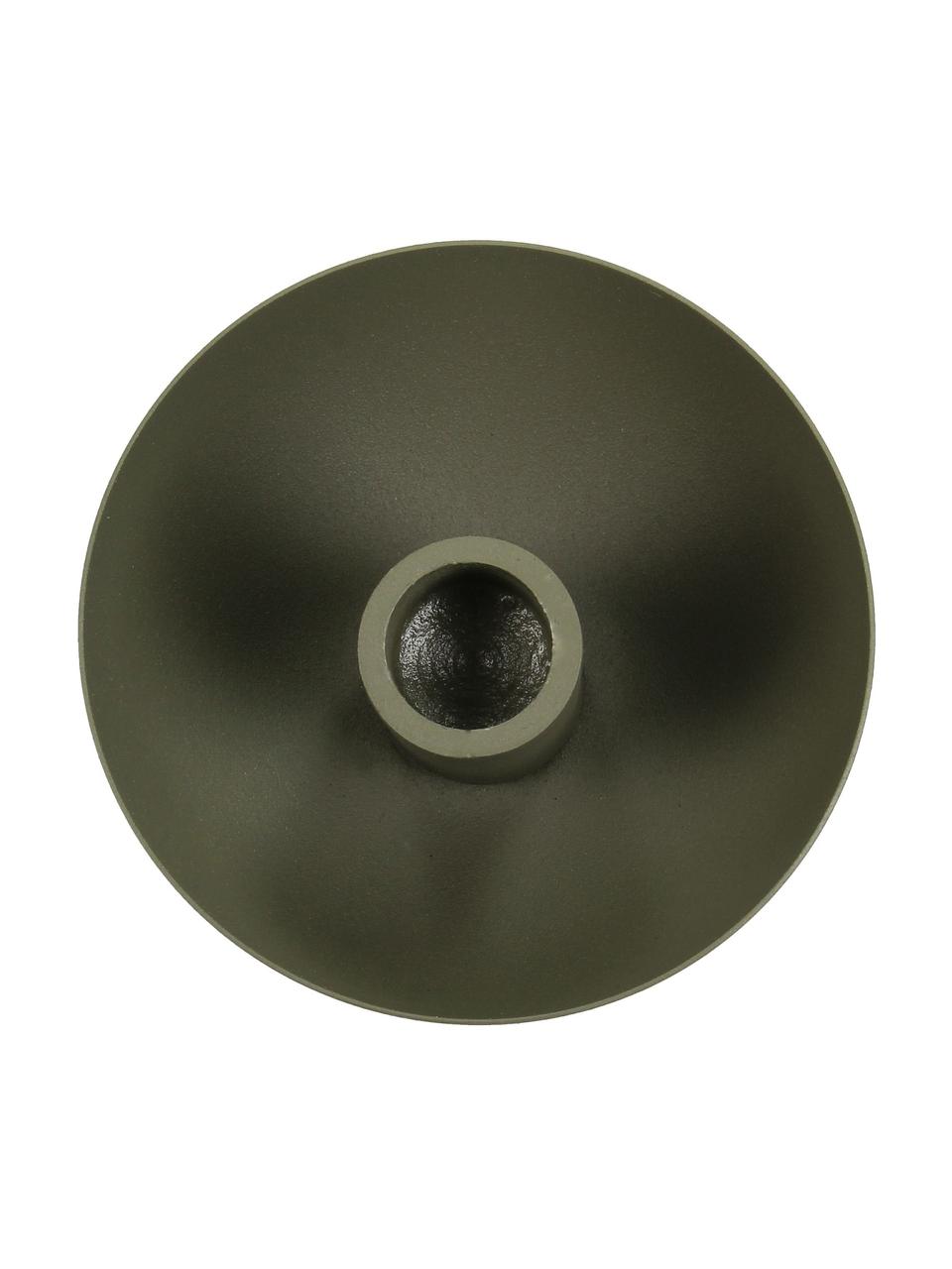 Candelabro Druden, Aluminio, Verde oscuro, Ø 10 x Al 5 cm