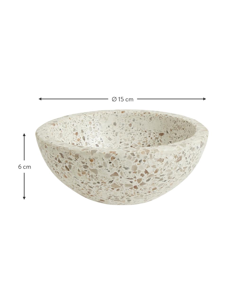 Bol decorativo Terrazzo, Gres, Beige, Ø 15 x Al 6 cm