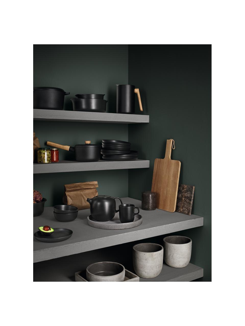 Teekanne Nordic Kitchen, 1 L, Steinzeug, Silikon, Schwarz, 1 L