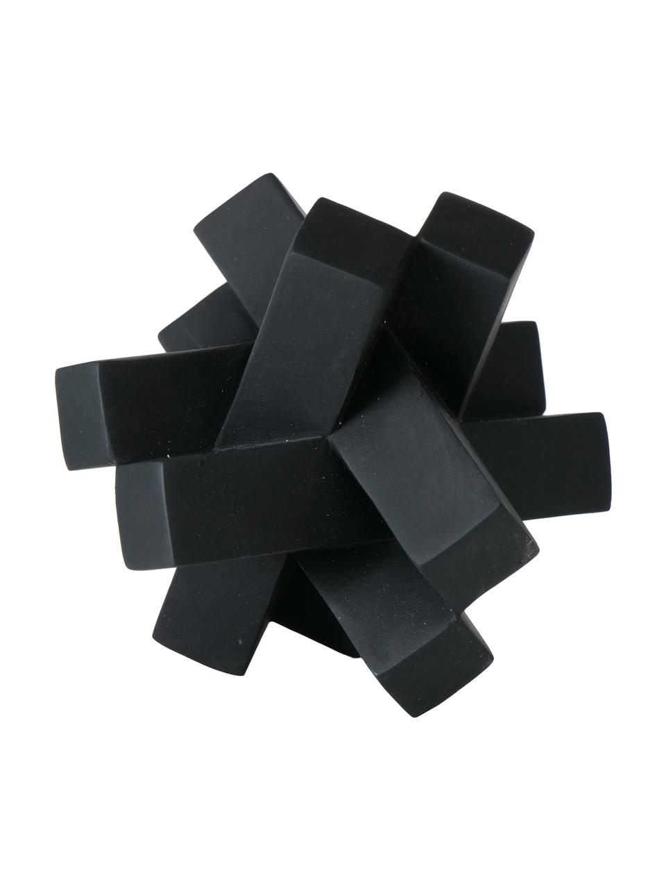 Objet décoratif Crossy, 2 élém., Plastique, Plateau : noir Cadre : noir, mat, larg. 10 x haut. 10 cm