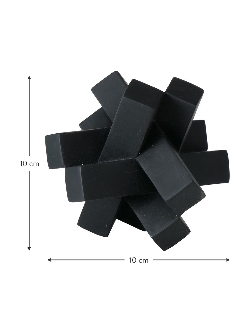 Objet décoratif Crossy, 2 élém., Plastique, Plateau : noir Cadre : noir, mat, larg. 10 x haut. 10 cm