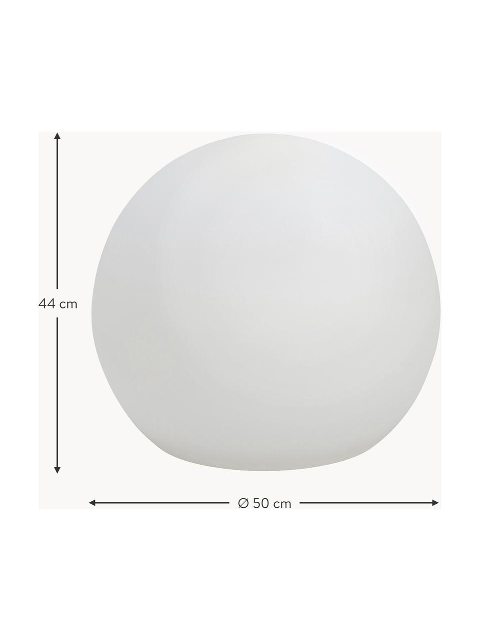 Solarna lampa zewnętrzna LED z funkcją zmiany koloru i pilotem Buly, Biały, Ø 50 x W 44 cm