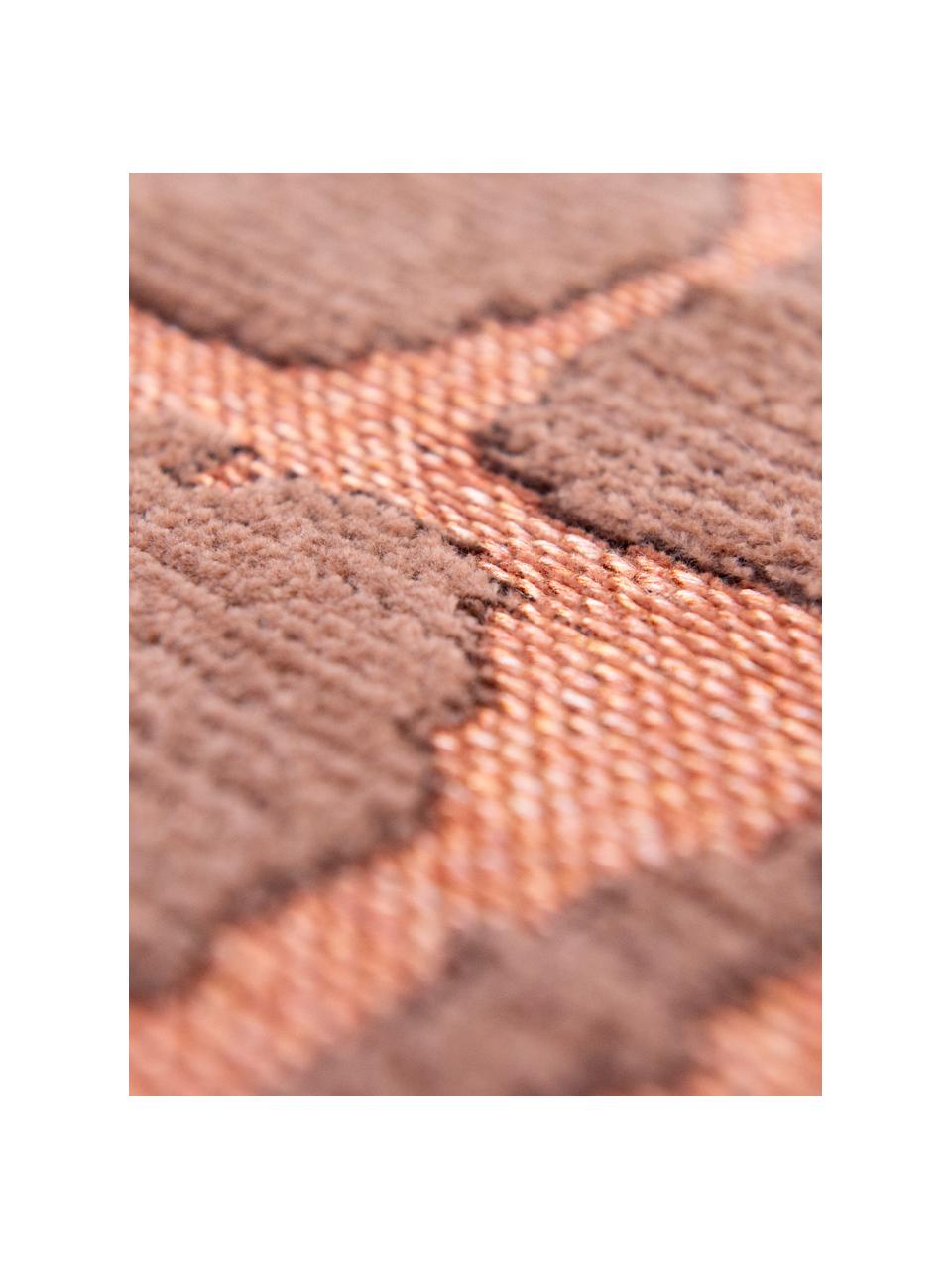 Tapis texturé Perriers, 100 % polyester, Terracotta, larg. 80 x long. 150 cm (taille XS)