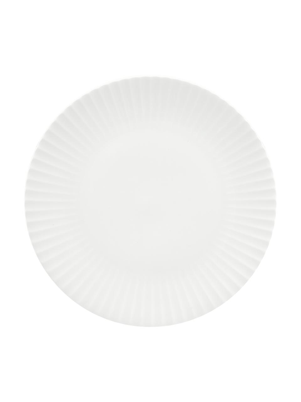 Assiette à dessert blanche Fine Bone China Nala, 2 pièces, Blanc