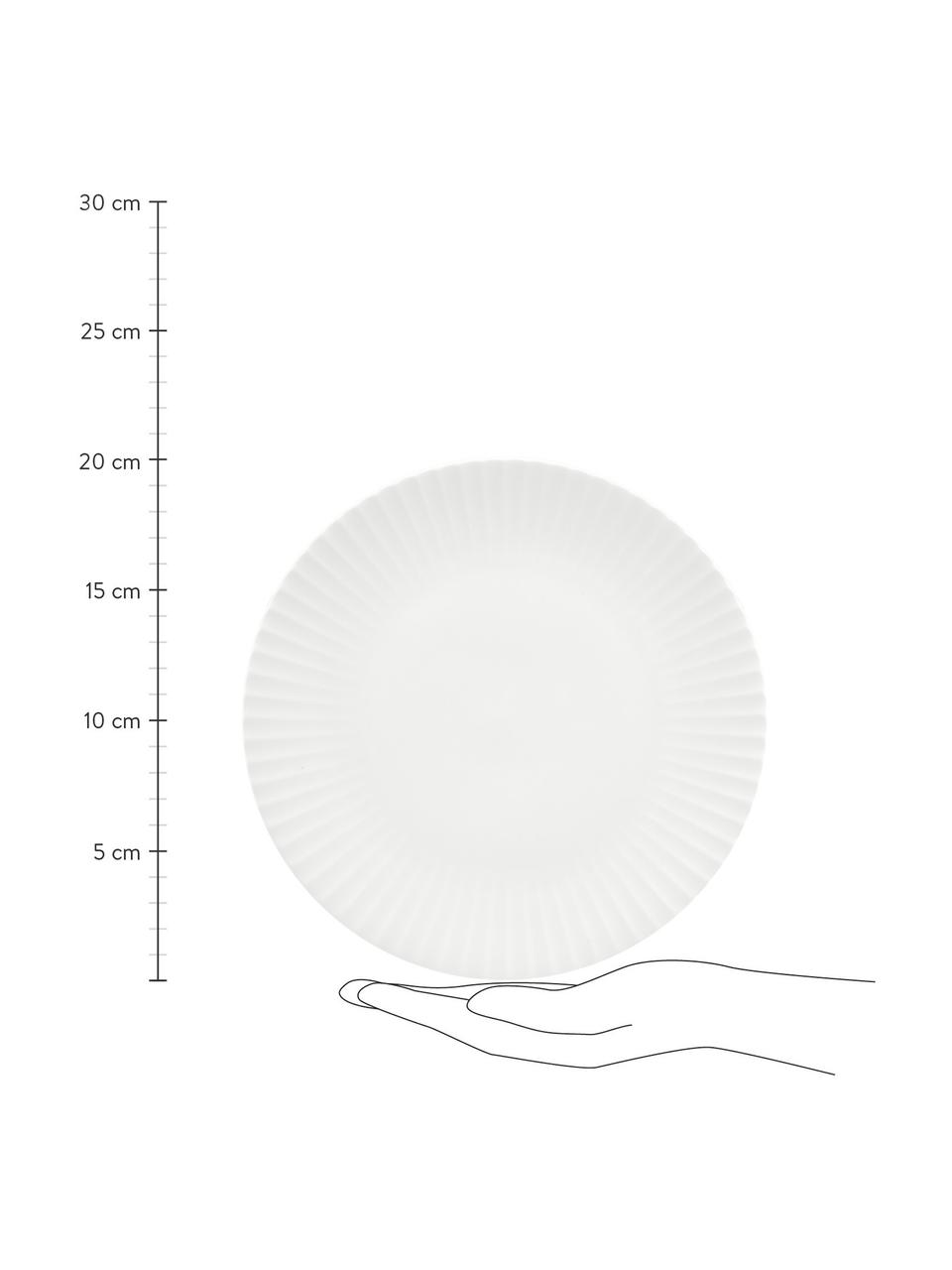 Snídaňové talíře z kostního porcelánu Nala, 2 ks, Bílá