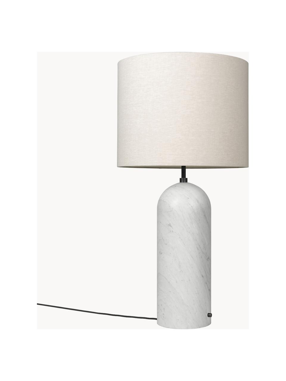 Malá stmievateľná stojacia lampa Gravity, Svetlobéžová, biela mramorovaná, V 120 cm