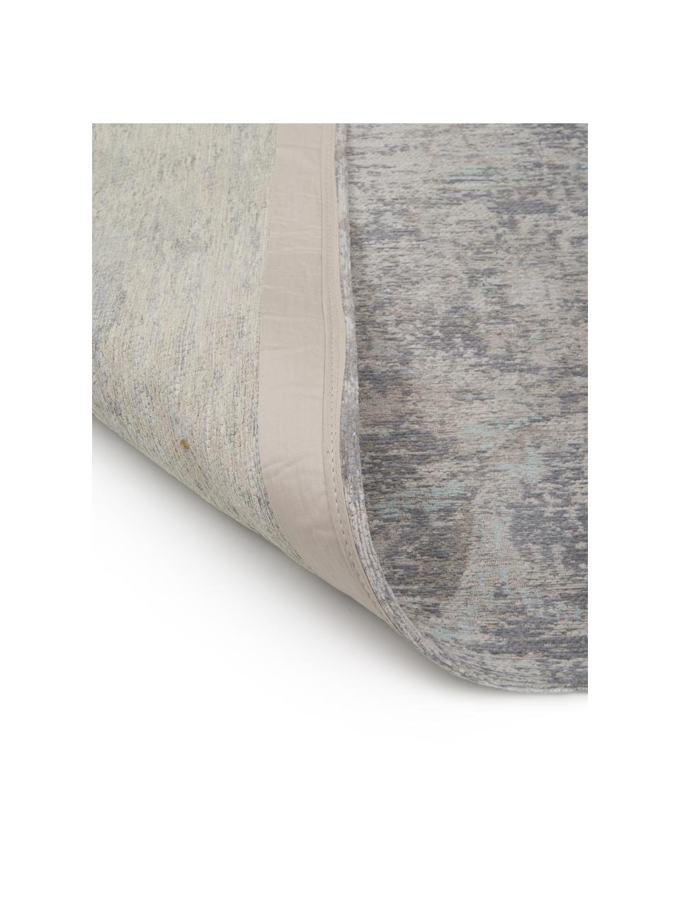 Tappeto in ciniglia Babylon, Filato di ciniglia (100% cotone), Tonalità grigie, tonalità beige, Larg. 140 x Lung. 200 cm (taglia S)