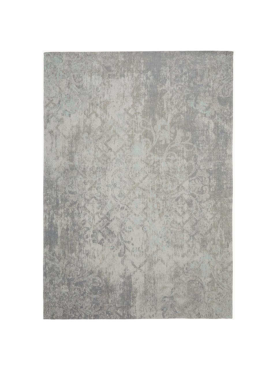 Tapis chenille Babylon, Fil de chenille (100 % coton), Tons gris, tons beiges, larg. 140 x long. 200 cm (taille S)