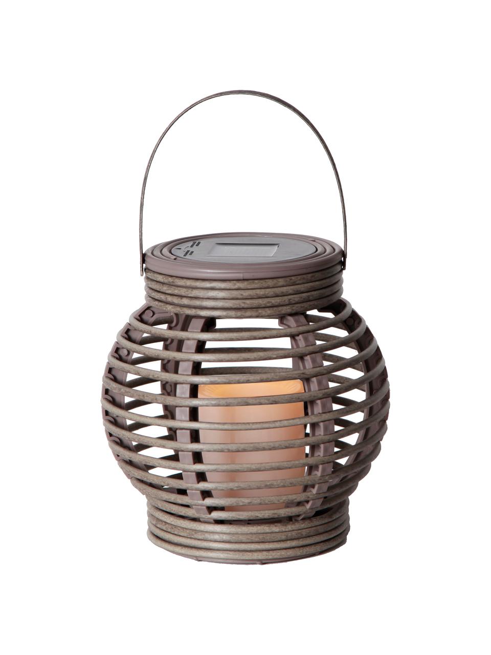 Candela solare a LED Lantern, Struttura: materiale sintetico, Grigio, Ø 16 x Alt. 16 cm