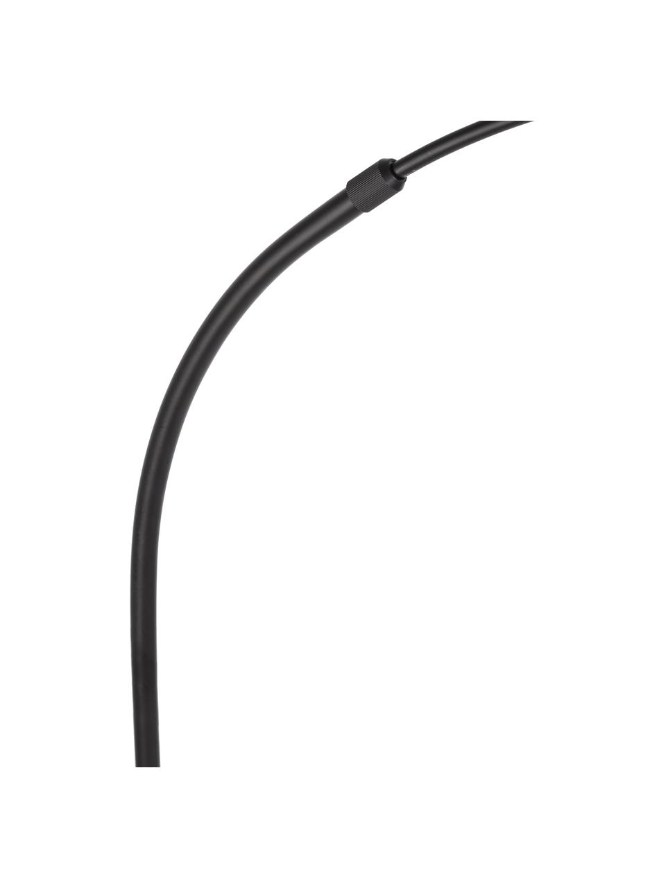 Lámpara de arco Sama, Pantalla: tela, Cable: plástico, Negro, An 90 x Al 180 cm