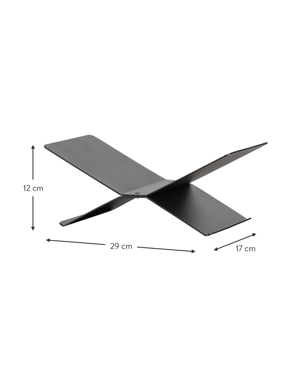 Metalen leesstandaard Landscape, Gecoat metaal, Zwart, B 29 cm x H 12 cm