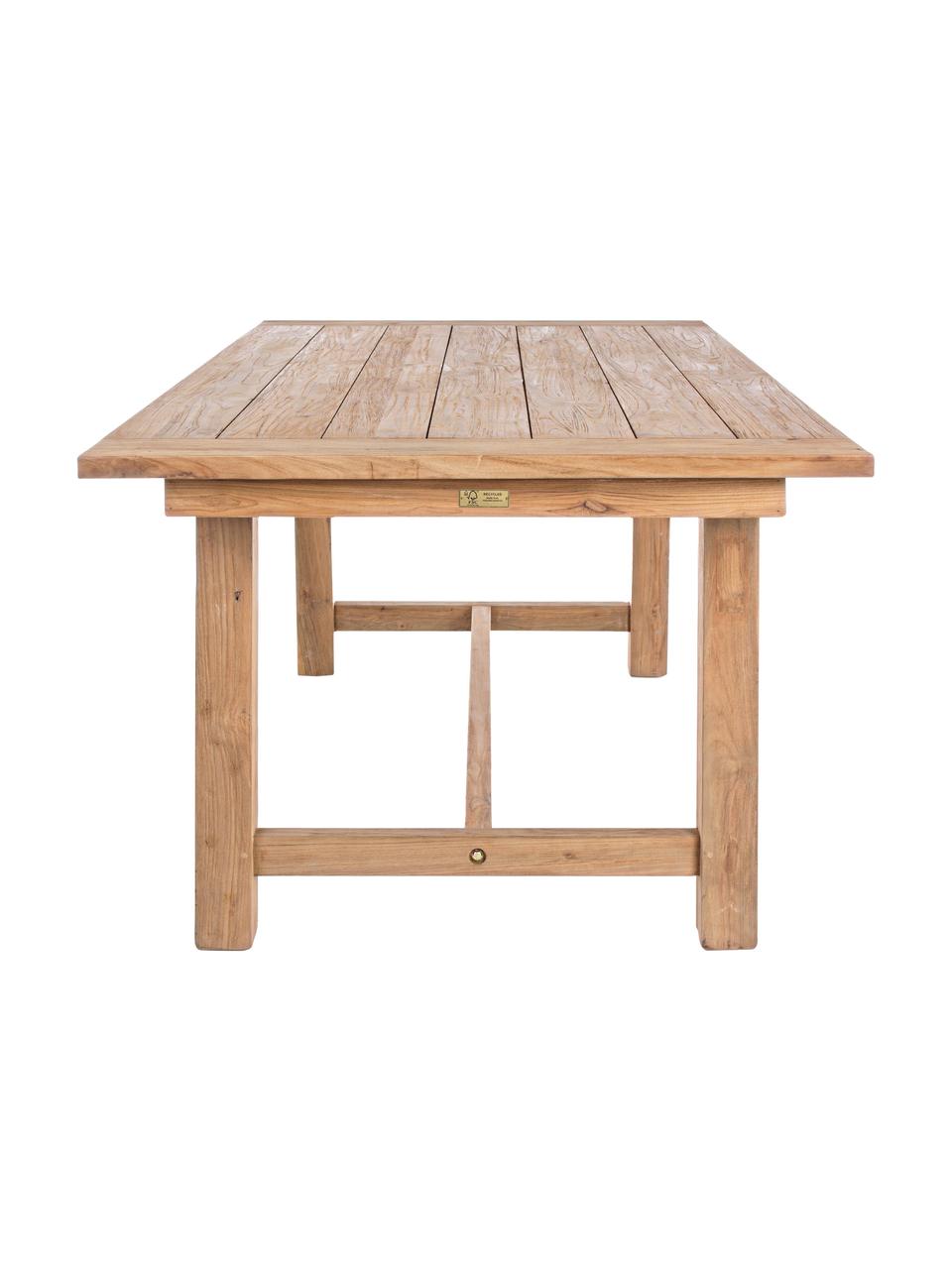 Table de jardin en bois massif Nairobi, Bois de teck, recyclé, Teck, larg. 200 x prof. 100 cm