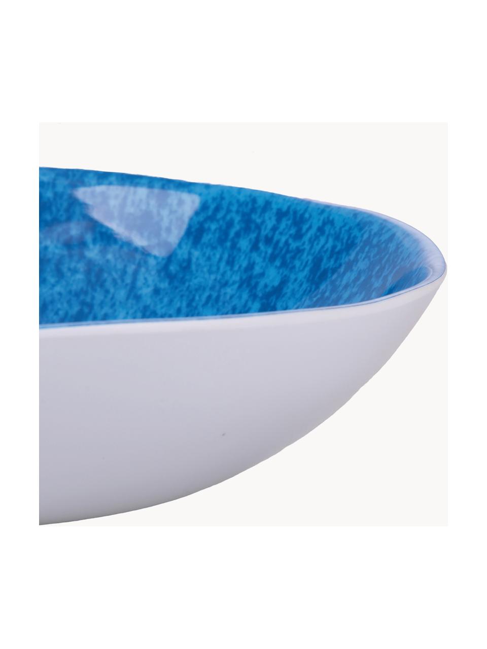Suppenteller Ocean, 4er-Set, Melamin, Blau- und Lilatöne, Ø 19 cm