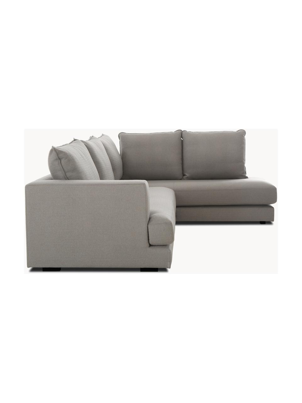 Sofa narożna Tribeca, Tapicerka: 100% poliester Dzięki tka, Stelaż: lite drewno sosnowe, Nogi: lite drewno bukowe, lakie, Taupe tkanina, S 274 x G 192 cm, prawostronna