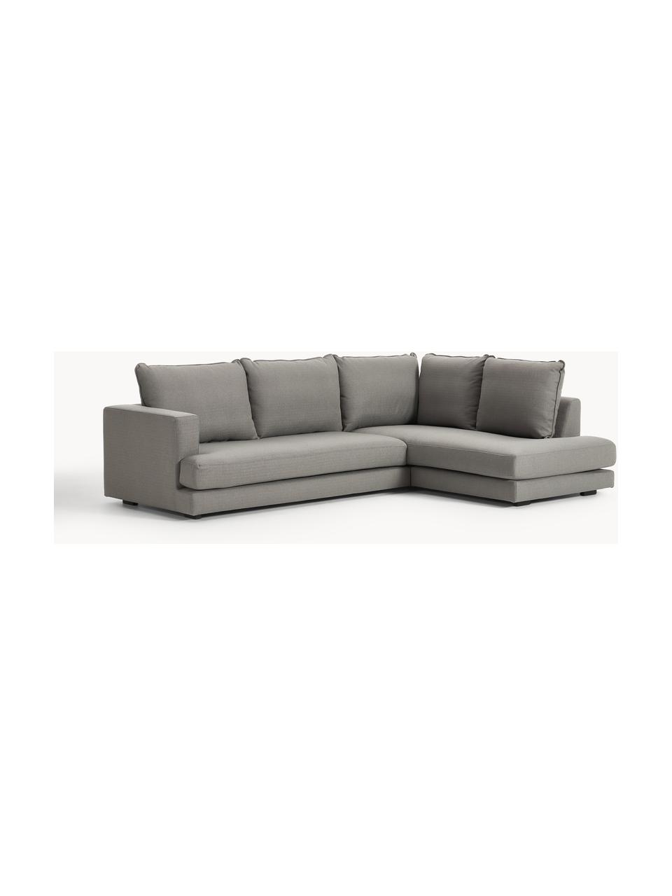 Sofa narożna Tribeca, Tapicerka: 100% poliester Dzięki tka, Stelaż: lite drewno sosnowe, Nogi: lite drewno bukowe, lakie, Taupe tkanina, S 274 x G 192 cm, lewostronna