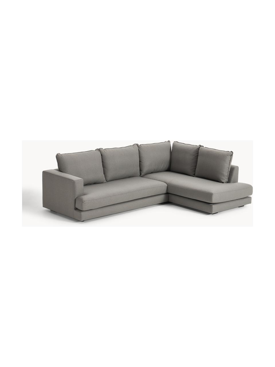 Sofa narożna Tribeca, Tapicerka: 100% poliester Dzięki tka, Stelaż: lite drewno sosnowe, Nogi: lite drewno bukowe, lakie, Taupe tkanina, S 274 x G 192 cm, lewostronna