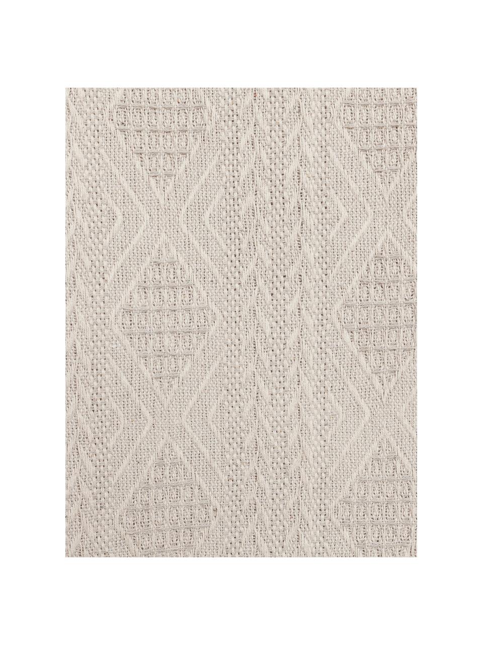 Copriletto fantasia Chicago, 100% cotone, Beige, avorio, Larg. 180 x Lung. 260 cm