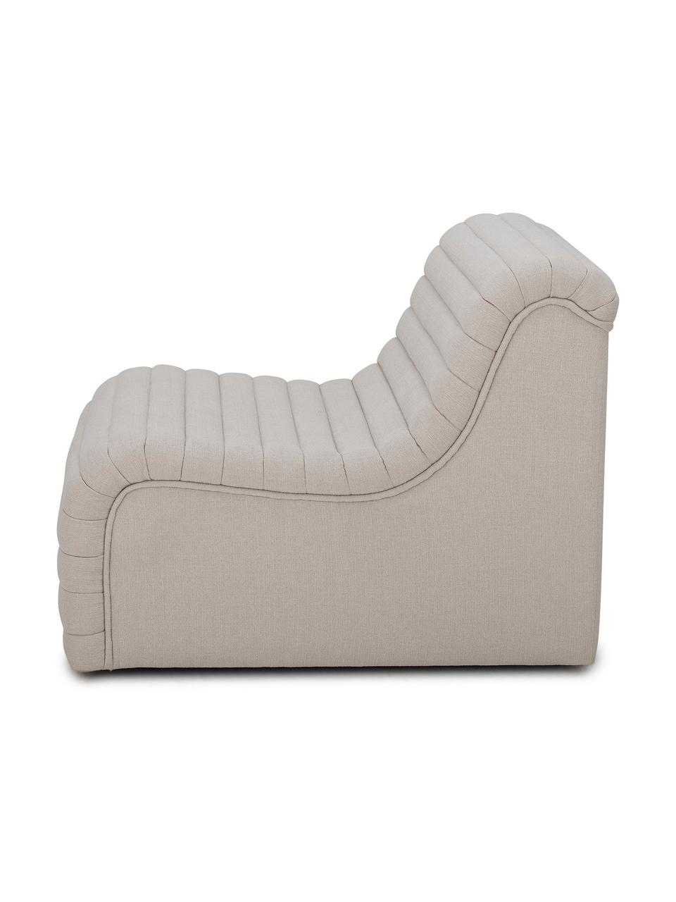 Loungesessel Allure in Beige, Bezug: 100% Polyester Der hochwe, Gestell: Kiefernholz, Webstoff Beige, B 91 x T 76 cm