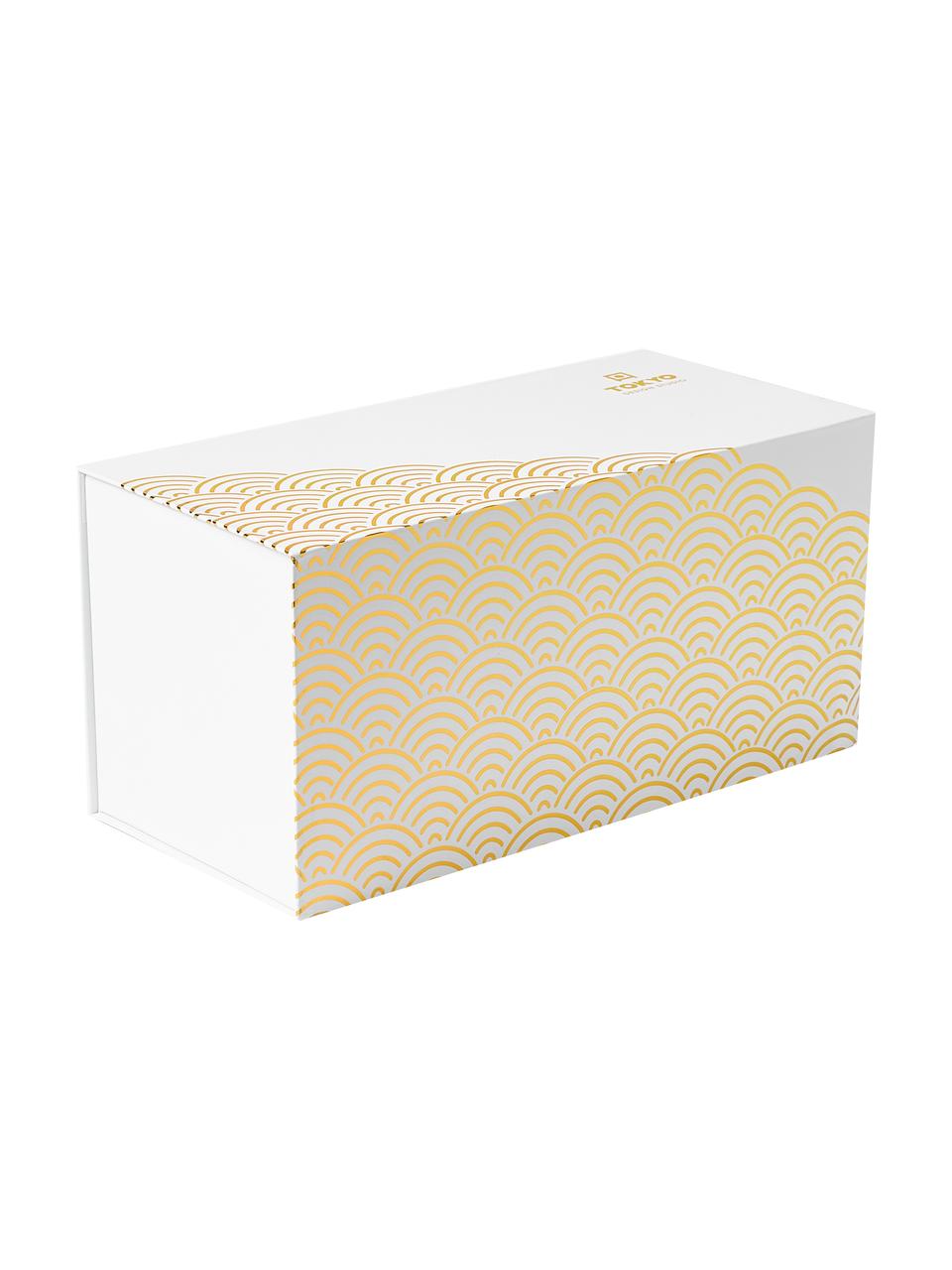 Porzellan-Schälchen Nippon mit goldenem Rand, 4er-Set, Porzellan, Weiss, Goldfarben, Ø 15 x H 7 cm