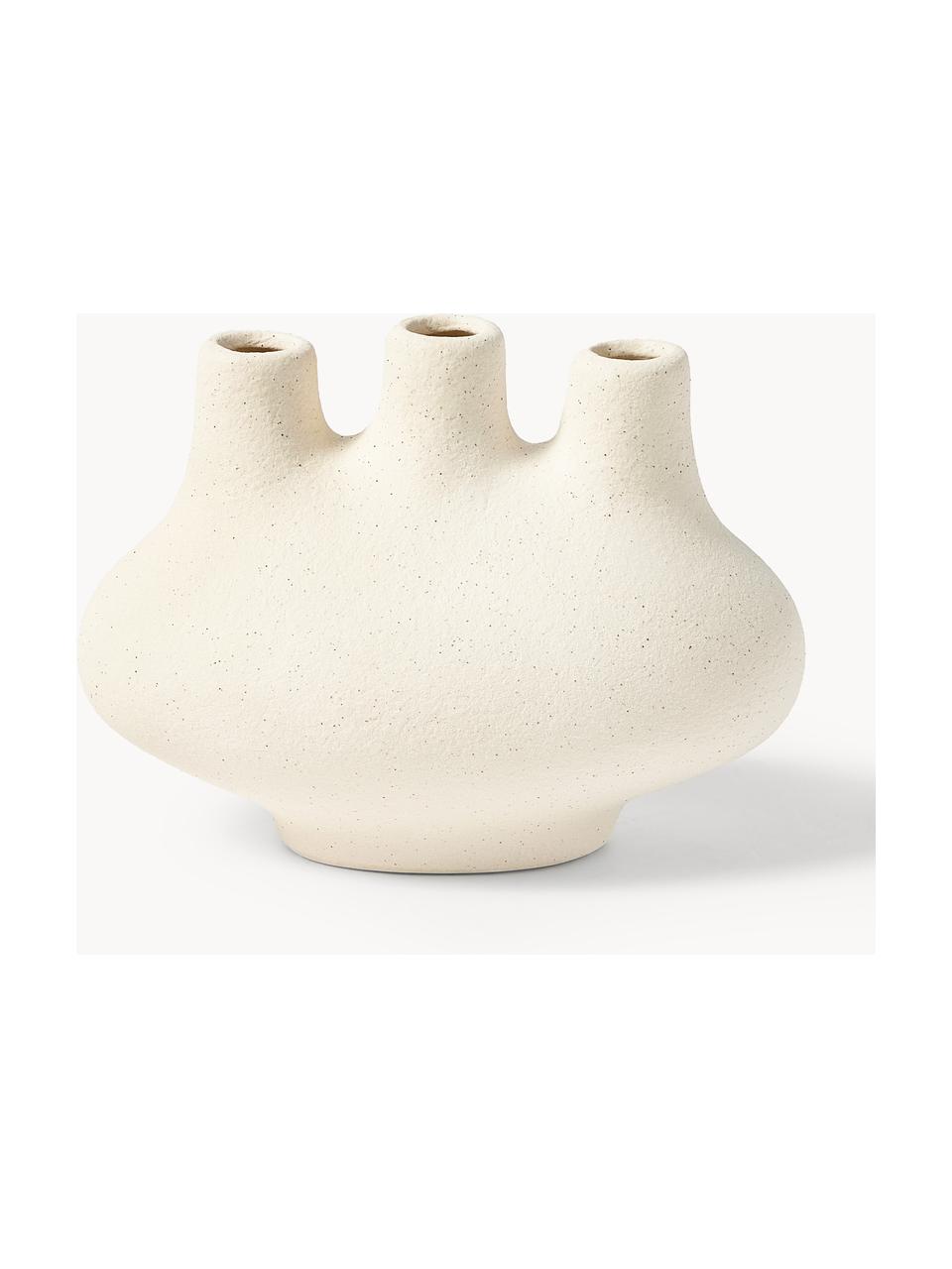 Vase Koya, H 13 cm, Steinzeug, Hellbeige, B 18 x H 13 cm