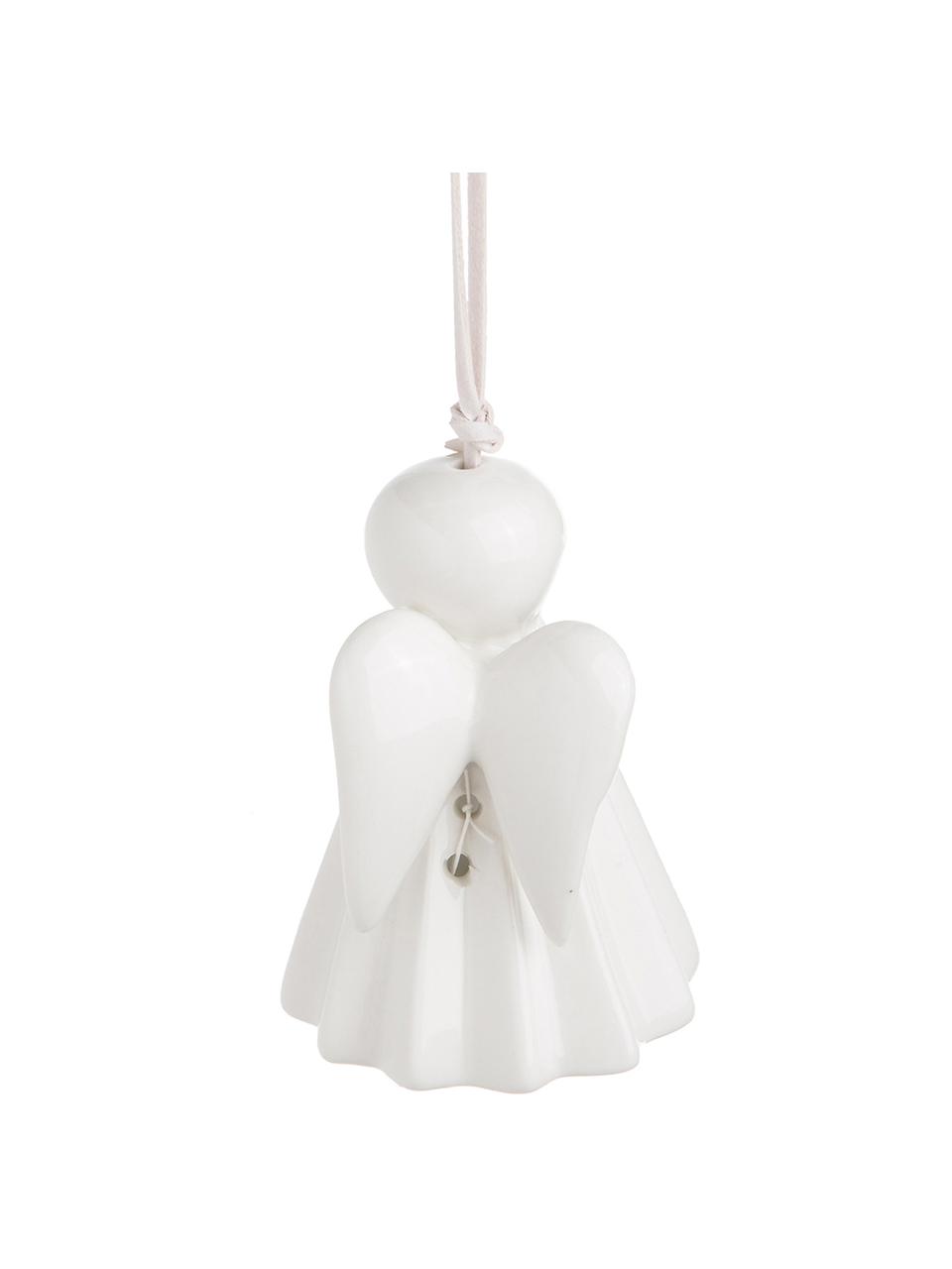 Adornos navideños Angle, 2 uds., Porcelana, Blanco, L 7 x Al 9 cm