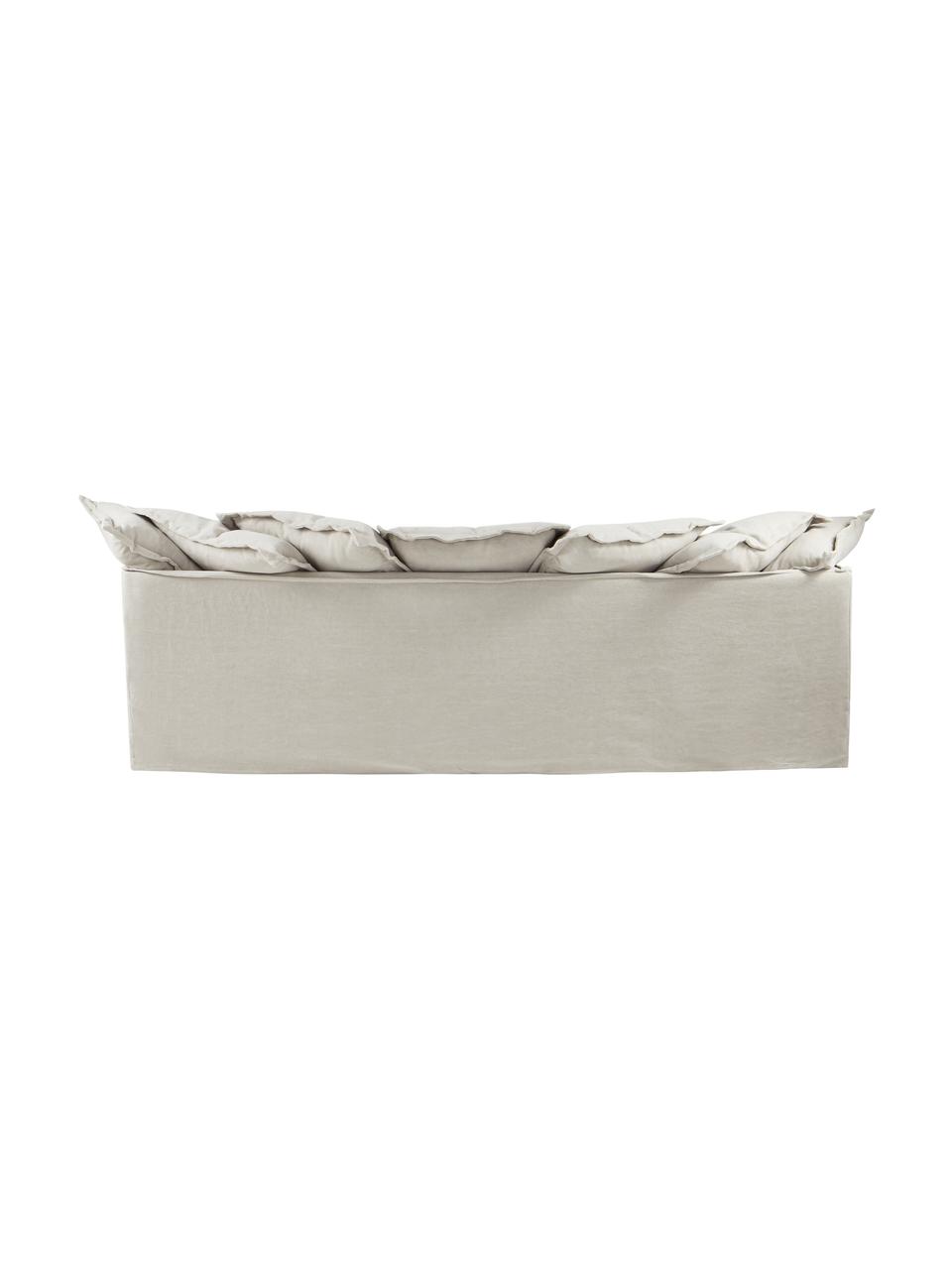 Sofá Gardanne (3 plazas), Funda: 100% lino Alta resistenci, Estructura: madera contrachapada, mad, Lino gris, An 227 x F 89 cm