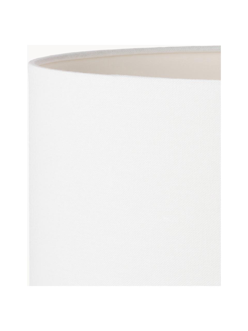Lámpara de mesa grande de cerámica Brooklyn, Pantalla: tela, Blanco, gris, Ø 33 x Al 53 cm