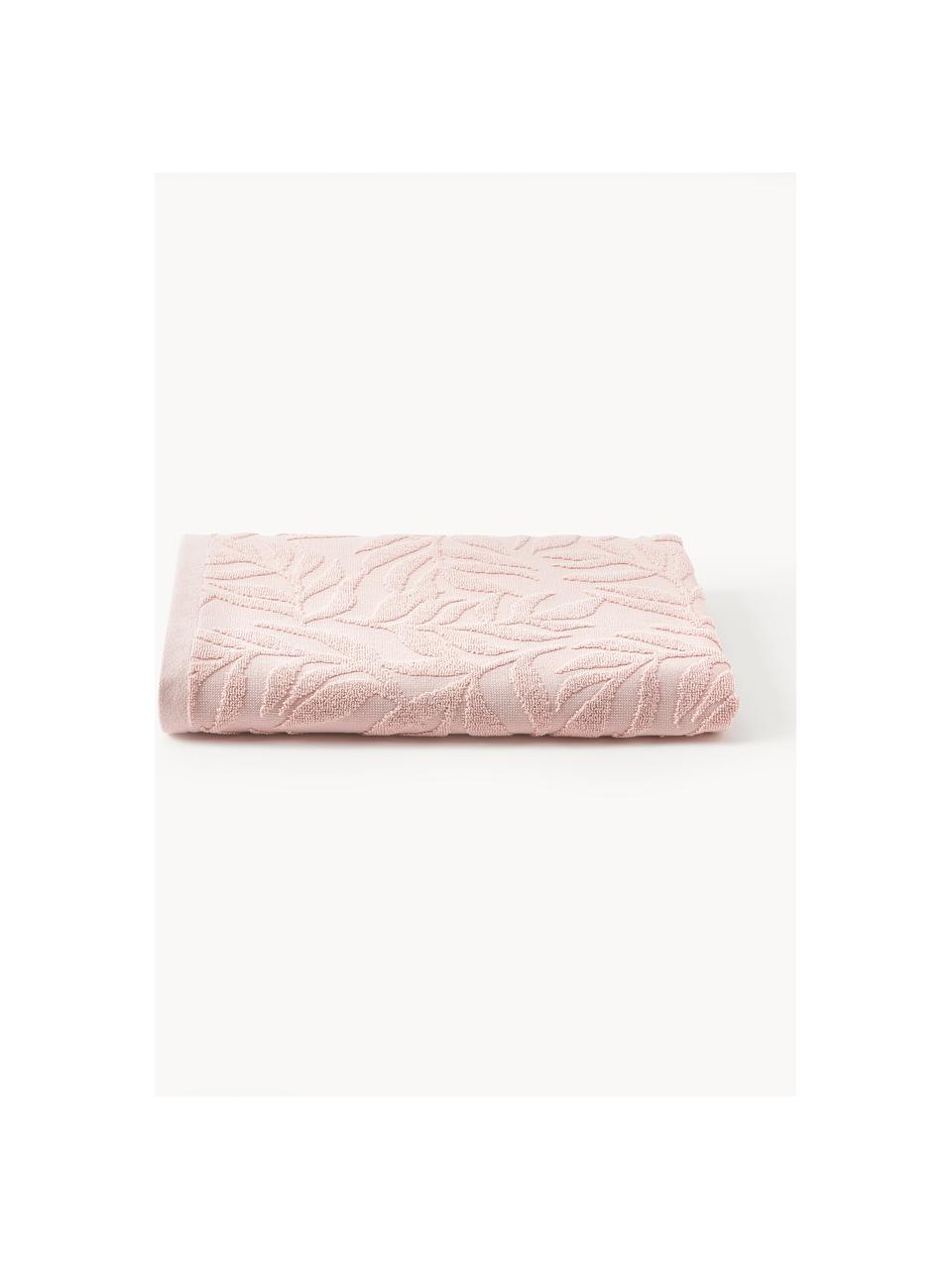 Ręcznik z bawełny Leaf, różne rozmiary, Jasny różowy, Ręcznik, S 50 x D 100 cm, 2 szt.