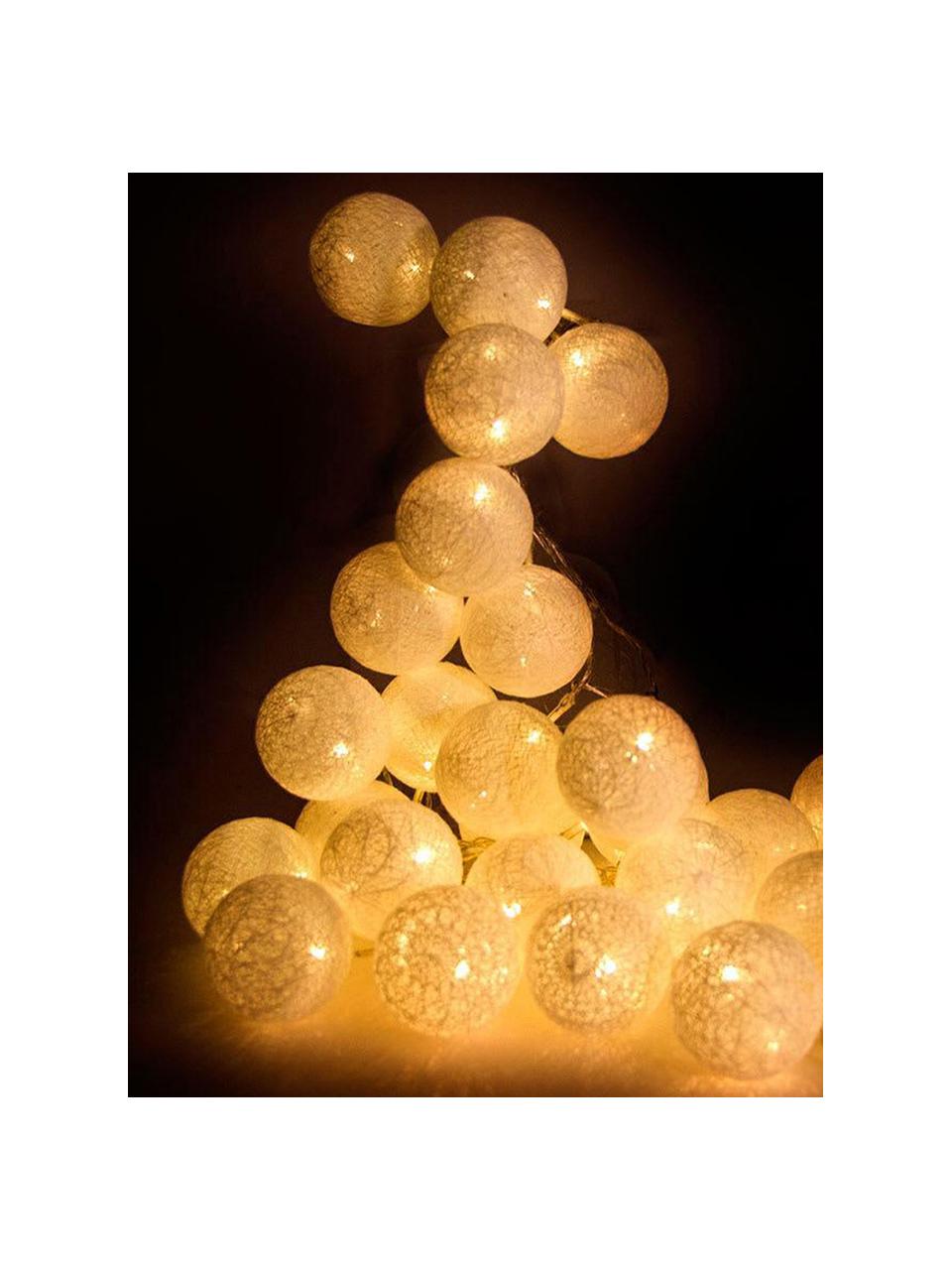 Guirnalda de luces LED Radek, Plástico
Algodón, Blanco, L 450 cm