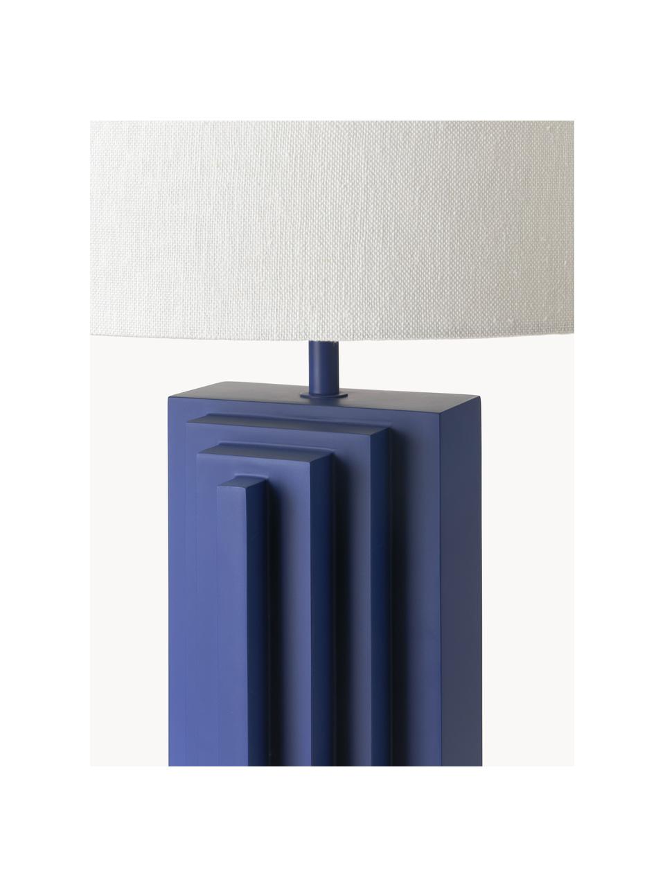 Designová stojací lampa Luomo, Tmavě modrá, tlumeně bílá, V 153 cm