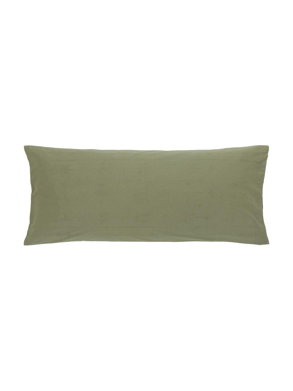 Funda de almohada bordada de algodón Elaine, 100% algodón

Densidad de hilo 140 TC, calidad estándar

El algodón da una sensación agradable y suave en la piel, absorbe bien la humedad y es adecuado para personas alérgicas, Verde estampado, An 45 x L 110 cm