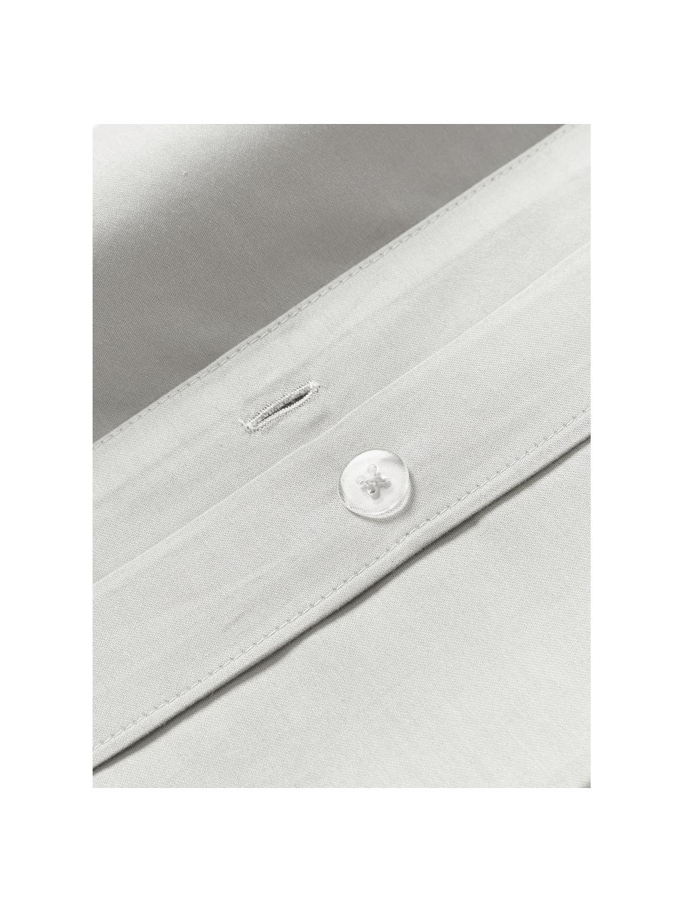 Copricuscino in raso di cotone Comfort, Grigio chiaro, Larg. 50 x Lung. 80 cm