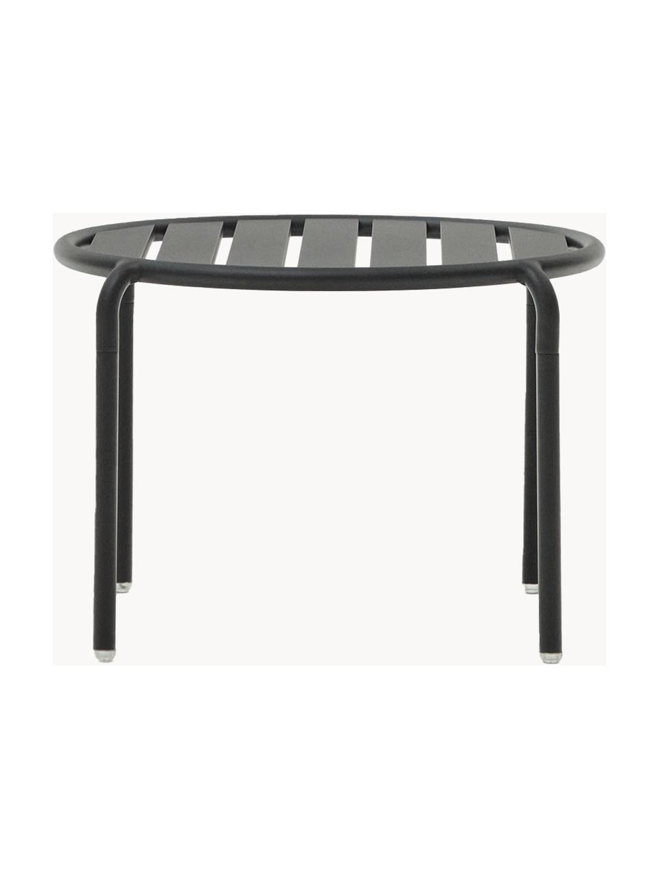 Mesa de centro redonda para exterior Joncols, Aluminio con pintura en polvo, Gris antracita, Ø 68 cm