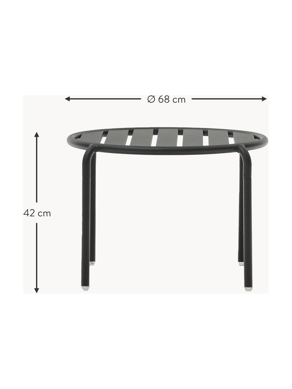 Kulatý zahradní konferenční stolek Joncols, Hliník s práškovým nástřikem, Antracitová, Ø 68 cm