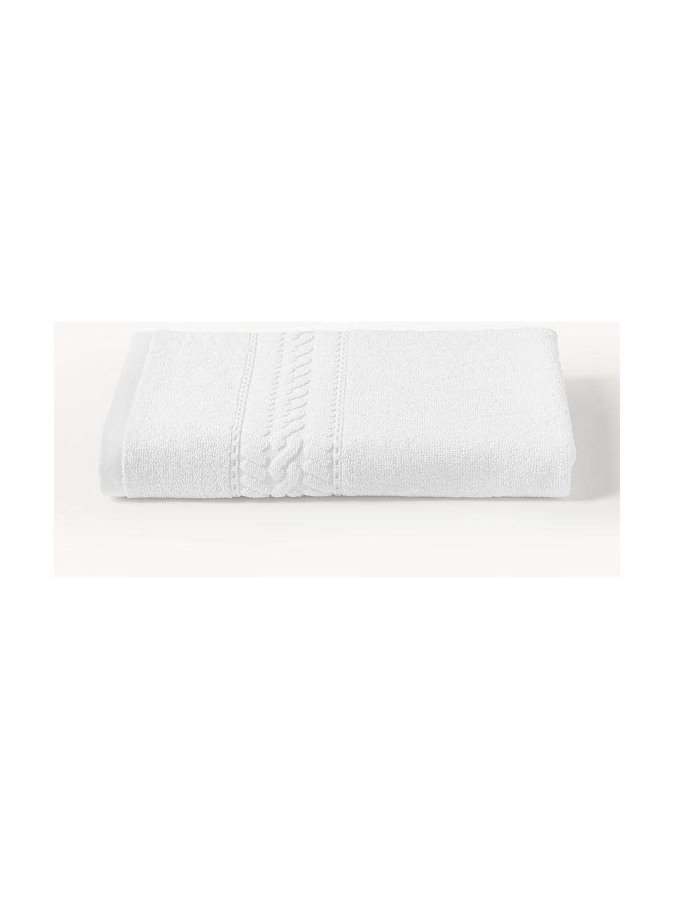 Serviette de toilette Cordelia, tailles variées, 100 % coton, Blanc, Serviettes de toilette, larg. 50 x long. 100 cm, 2 pièces